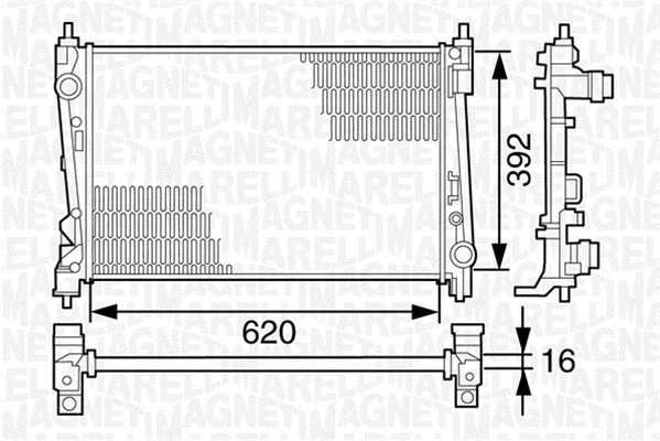 MAGNETI MARELLI Jäähdytin,moottorin jäähdytys 350213124900